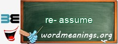 WordMeaning blackboard for re-assume